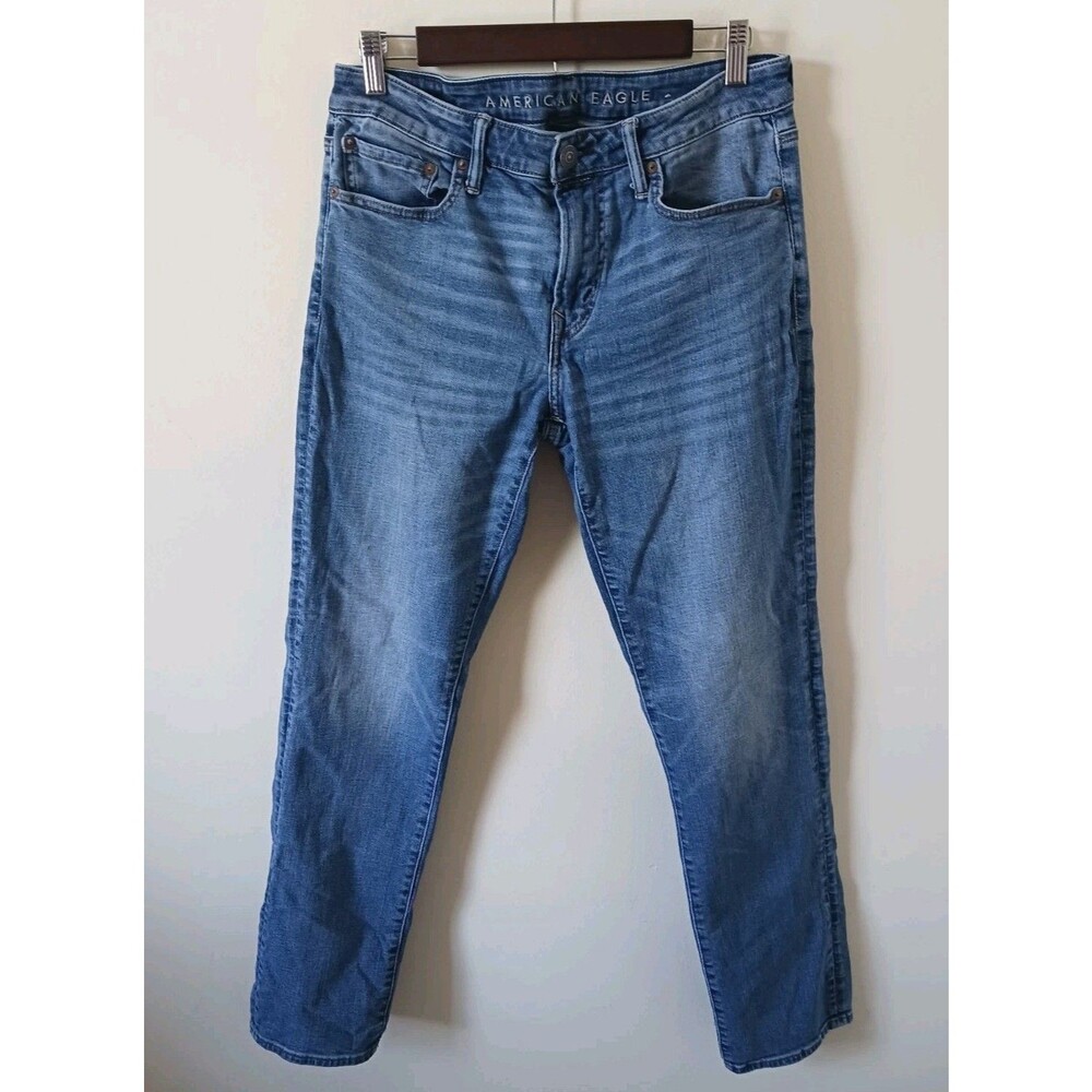 American Eagle AirFlex Jeans Mens 32x34 Blue Straight Leg Stretch Denim